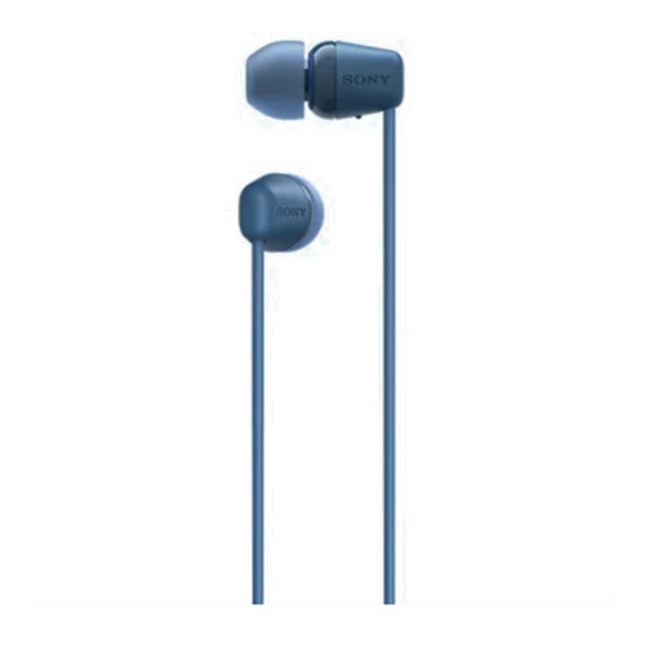 Casti In-Ear Sony WI-C100L, Wireless, Bluetooth, IPX4, Microfon, Fast pair, Autonomie 25 ore, Albastru