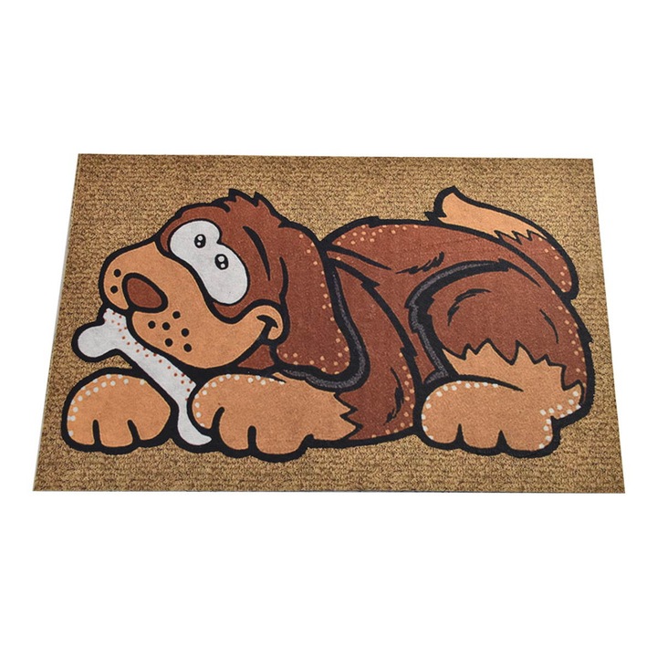 Bejárati ajtós lábtörlő Chilai Home 877CHL1028, 45x70 cm, PVC, Barna