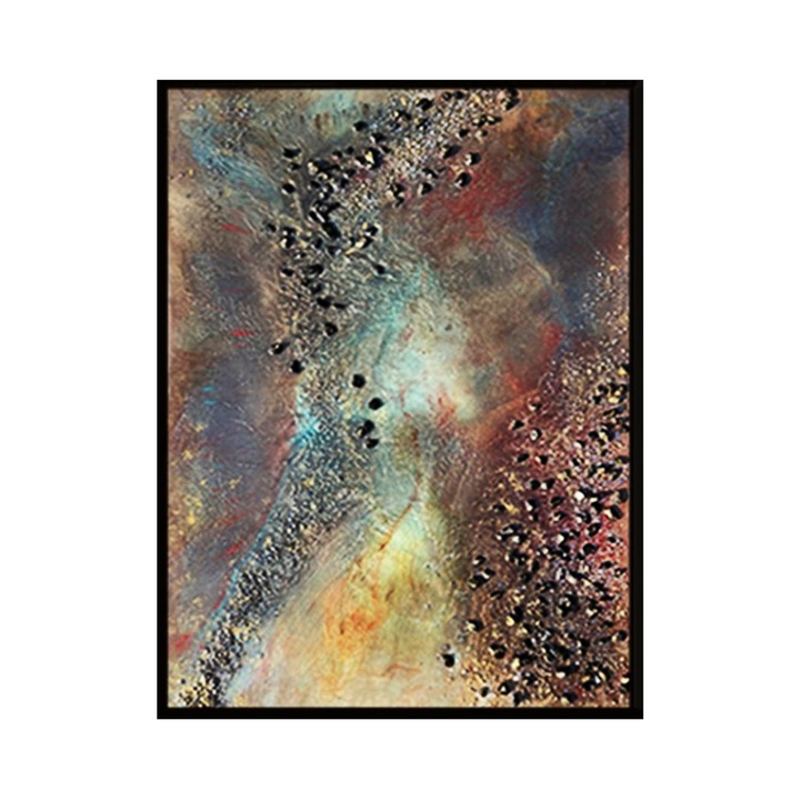 Tablou the Gift, Handmade, Rasina Epoxidica, Cristale, 70 X 100 cm, L'art