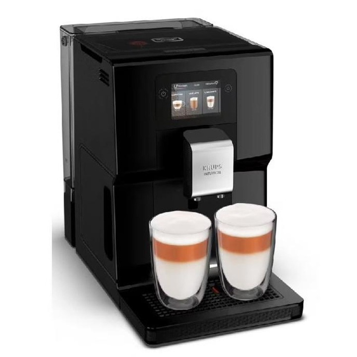 Кафеавтомат Krups EA873810, Кафемелачка вградена, Touch control, 1450W, Черен