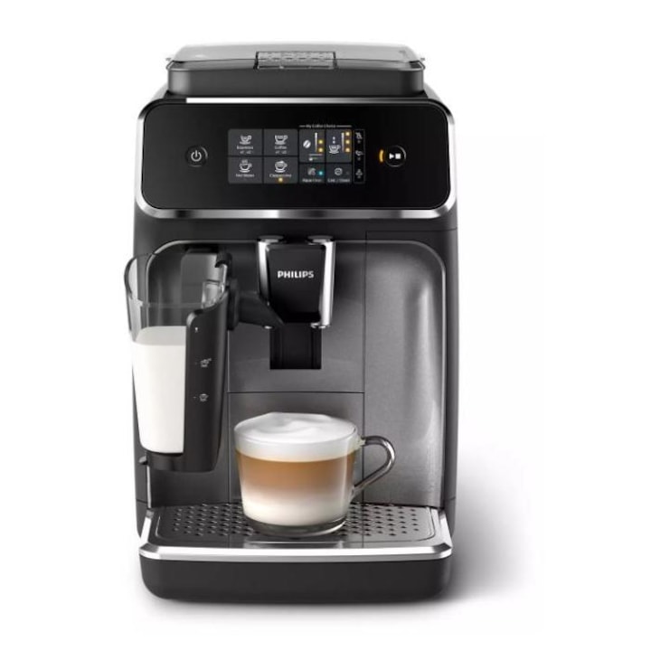 Кафеавтомат Philips EP2236/40 LatteGo, 1.8 л, 15 bar, Display Touch, Aroma Seal, 1450 W, Черен