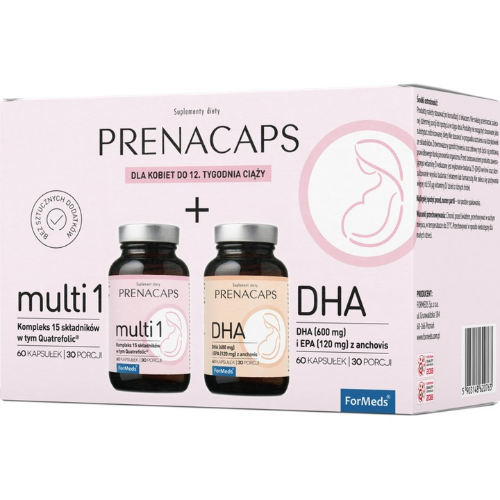 Set 2 x suplimente alimentare, ForMeds, Multi 1/DHA, 120 de capsule