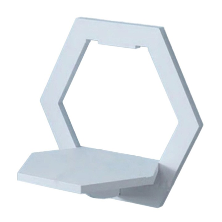 Raft de perete decorativ pliabil, 27x29x16 cm, culoare Alb