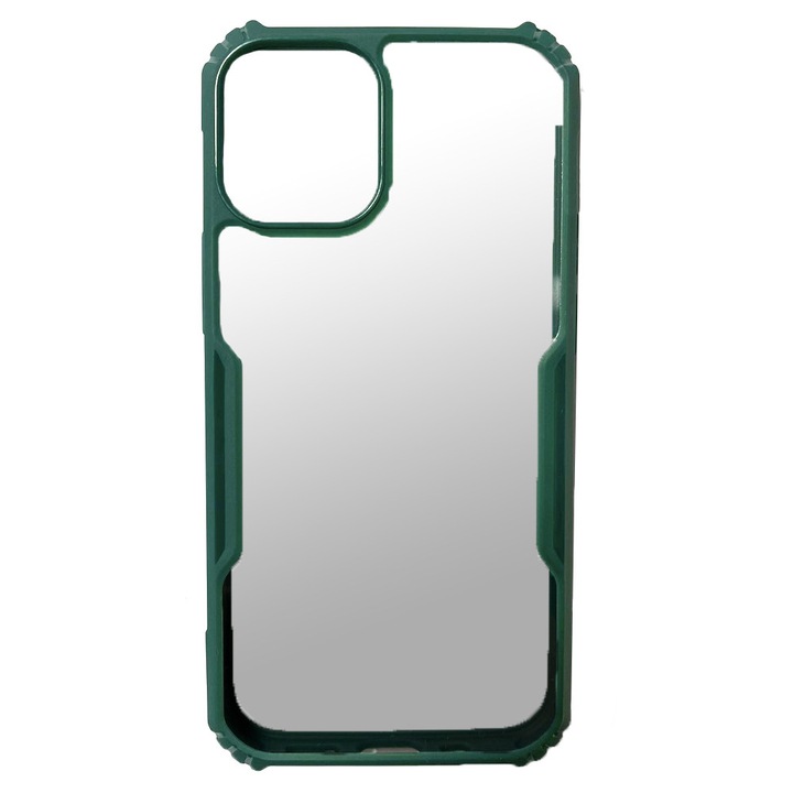 Husa cu bumper TPU pentru Apple iPhone 12 Mini, Antisoc, Super Slim, Verde