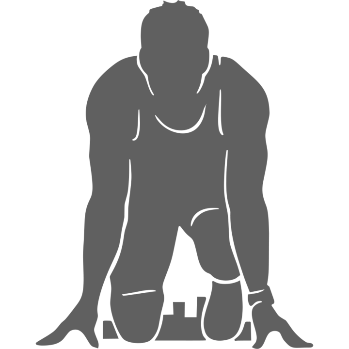 Sticker auto ''Atlet'', 20x7 cm, Gri