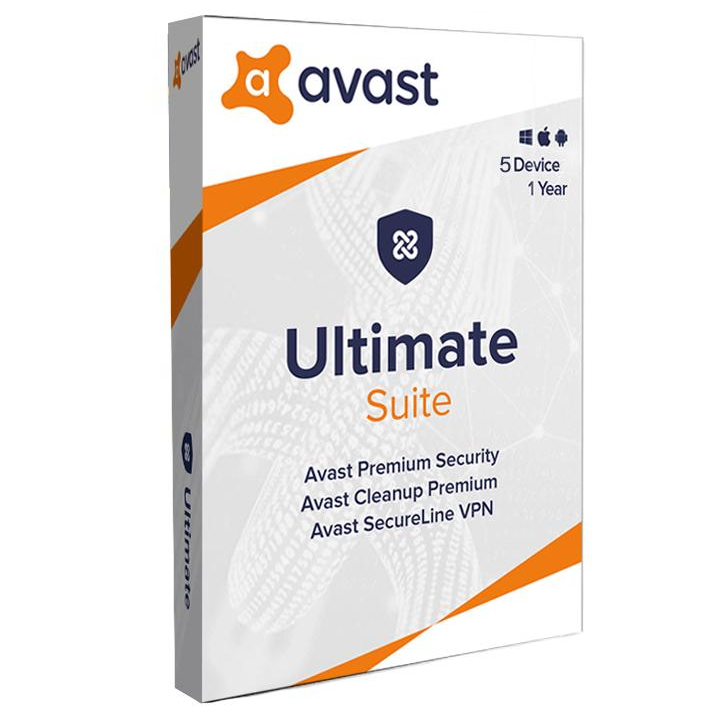 Avast Ultimate 5 устройства / 1 година електронен лиценз