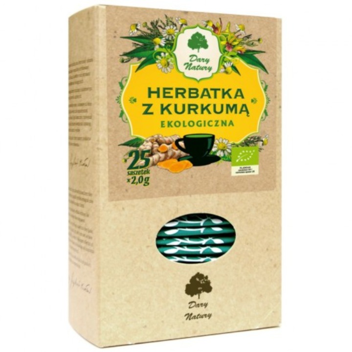 Dary Natury ORGANIC kurkuma tea, 25 tasak, 50 g