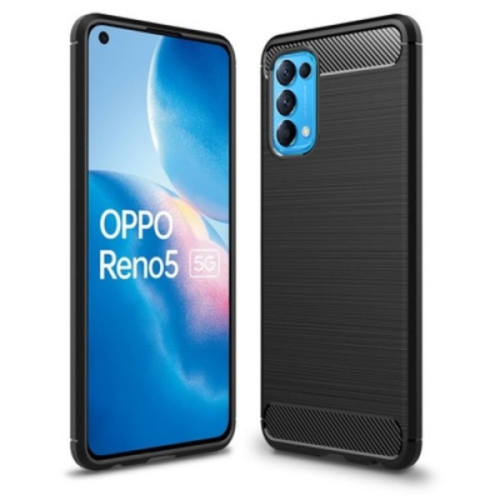 Калъф fixGuard FlexCarbon за OPPO Reno 5 4G / Reno 5 5G / Reno 5K / Find X3 Lite, Black