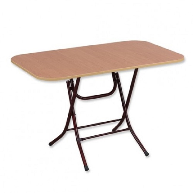 Комплект MIRA H, сгъваема маса 70см 120см, със 4 стола мека дамаска бордо
