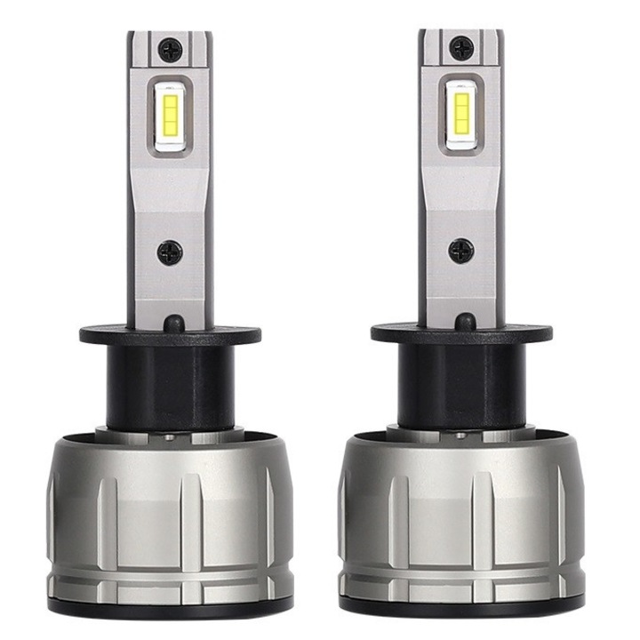 Set 2 leduri H1 P16 Canbus pentru far auto, putere 60W, luminozitate 10.000 Lm, 12V P16-H1