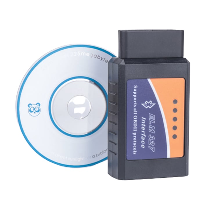 OEM Bluetooth diagnosztikai interfész, ELM 327 4, OBDII V1.5, PIC18F25K80, CD szoftverrel