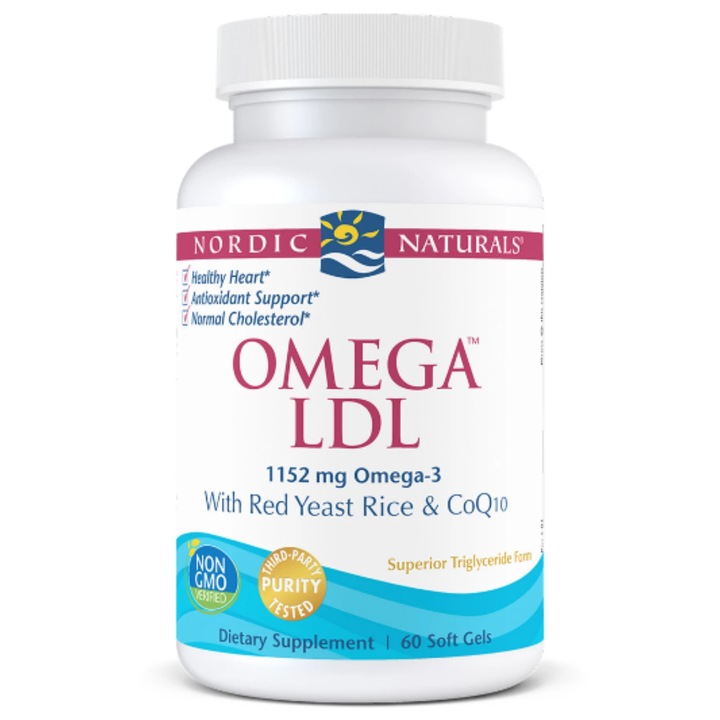 Supliment alimentar, Nordic Naturals, Omega 3/Coenzima Q10, 60 de capsule