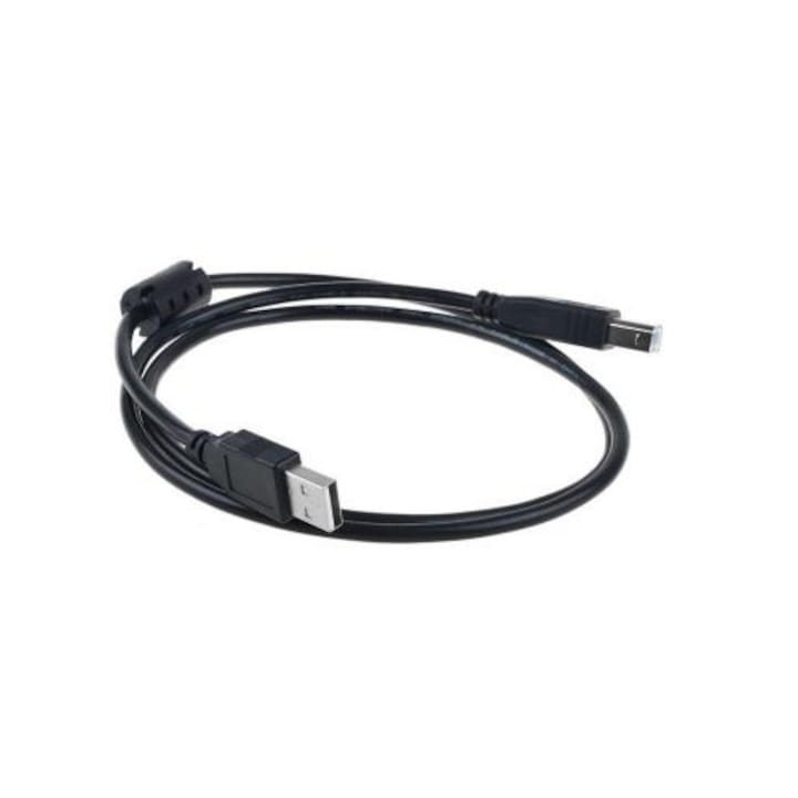 Cablu date ecranat USB-A / USB-B, pentru conectare imprimanta, copiator, scannere sau fax, lungime 1,4m, culoare Negru