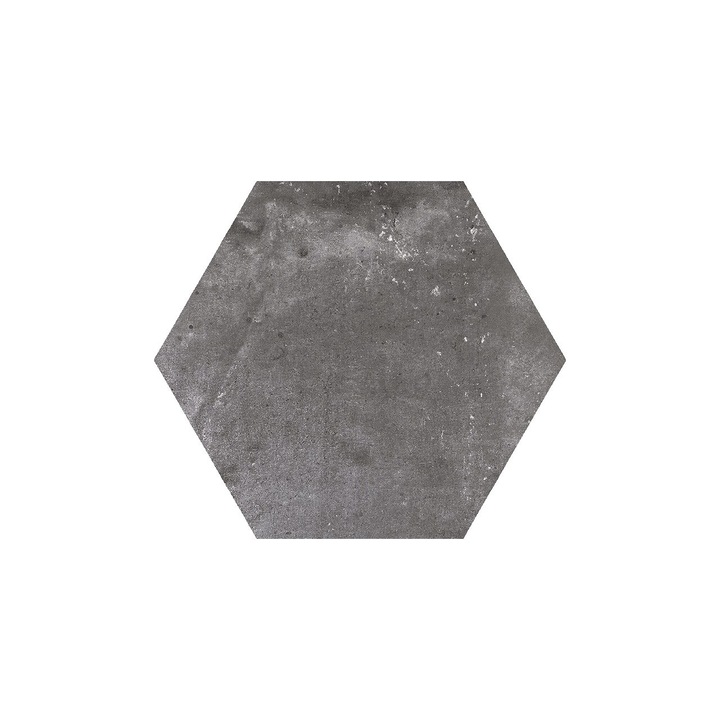 Gresie hexagonala London model ciment, 22.5x25.9 cm, culoare antracit, 0.88 MP/cutie