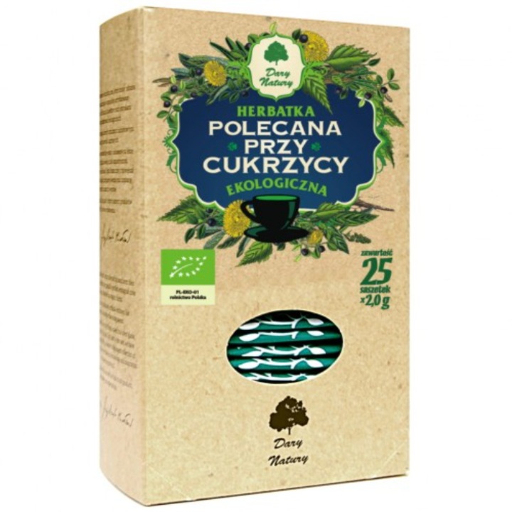 Dary Natury bio tea cukorbetegségre, 25 tasak, 50 g