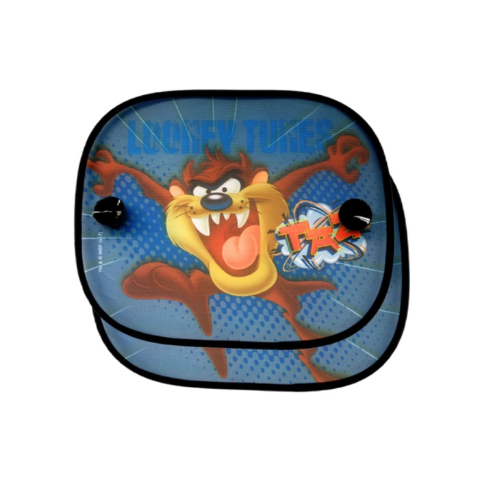 SOHO Taz autós napellenző készlet, 2 db, hálós, tapadókorongos, 44x36 cm, Többszínű