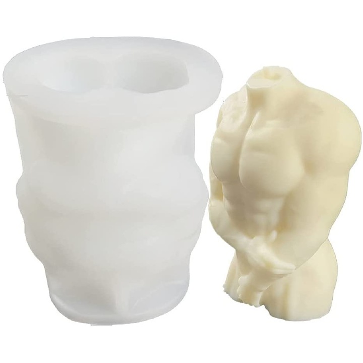 INDIRA szilikon forma, 3D férfi test, kézzel készített gyertyákhoz vagy szappanokhoz