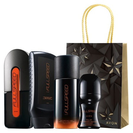 Coffret Cadeau Avon Full Speed – 2 Produits Pour Lui 75ml + Sac Cadeau, Parfum Cyprès, Cardamome…
