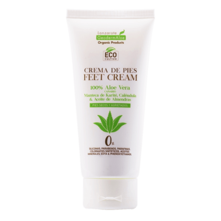Crema pentru picioare cu Aloe Vera Bio 100%, 100ml, GeodermAloe