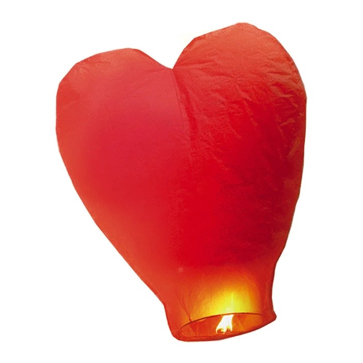 Lampion in forma de inima RXR, rosu , 38x55x96 cm