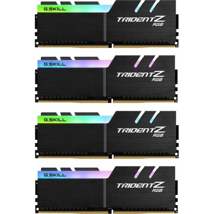Memorie RAM G.Skill Trident Z RGB, F4-3600C16Q-64GTZRC, DDR4, 64 GB, 3600MHz, CL16