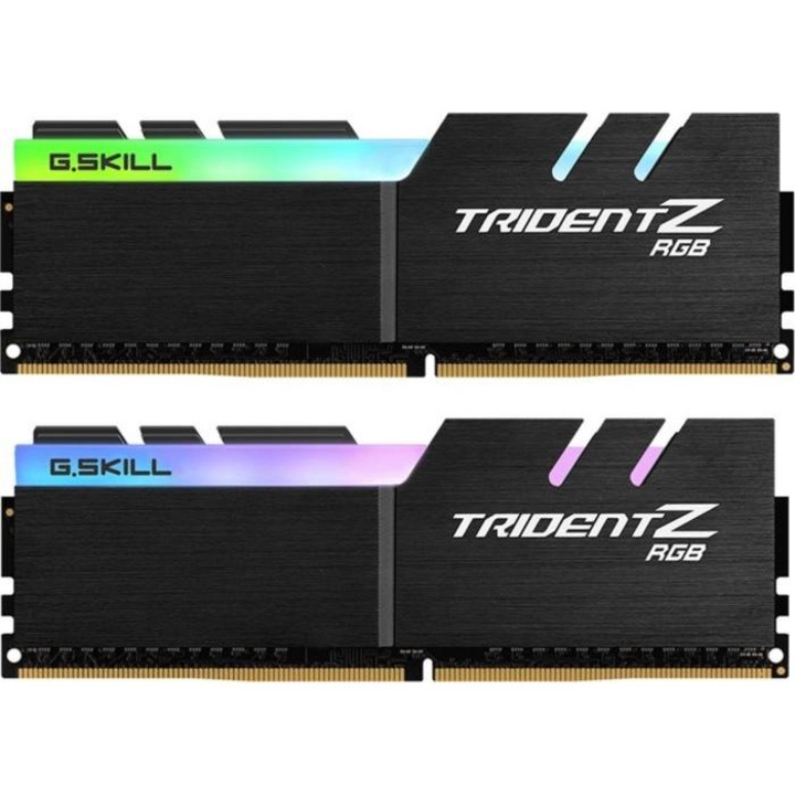Memorie RAM G.Skill Trident RGB, F4-3200C16D-64GTZR, DDR4, 64 GB, 3200MHz, CL16