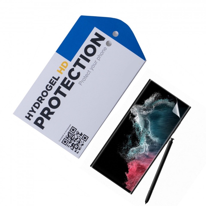 Folie protectie telefon, Ofisite, Hidrogel, Compatibil cu Samsung Galaxy S22 Ultra, Transparent