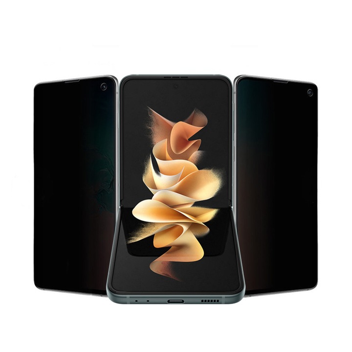 Удароустойчив протектор ОфисиТе за Samsung Galaxy Z Flip3 5G, Hydrogel HD, Privacy покритие