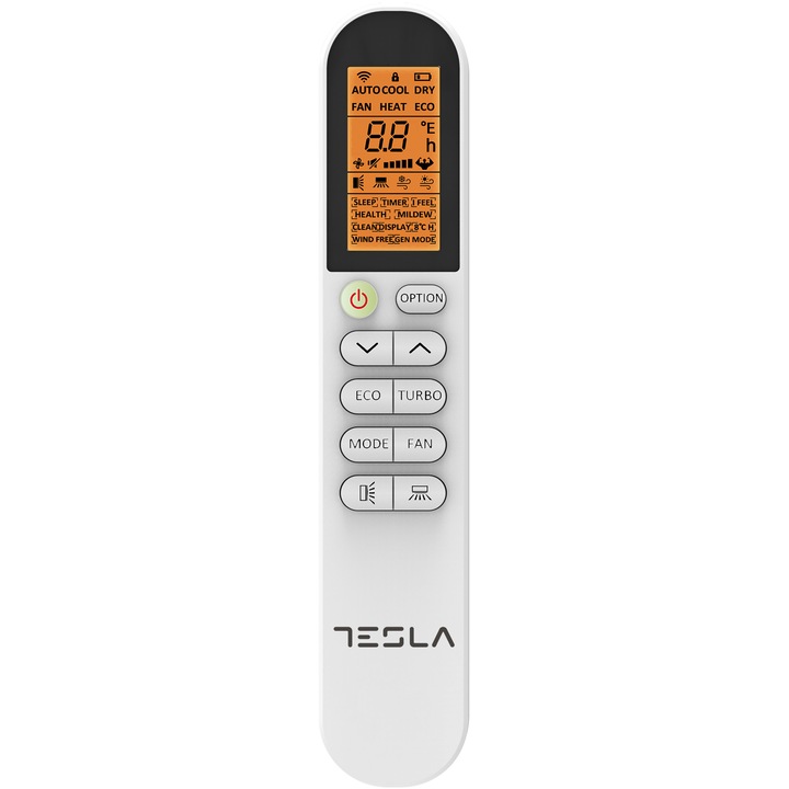 Aparat de aer conditionat Tesla 12000 BTU WIFI, Clasa A++, Functie incalzire, Functie Turbo, Flux Aer 3D, I Feel, Autocuratare, Timer, Filtru lavabil, Carcasa anti-rugina, Inverter, R32, TT34EX82SM-1232IAW, Argintiu