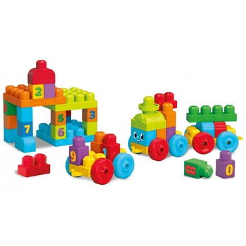 Set de constructie Mega Bloks, Tren 1-2-3 Set de constructie Mega Bloks, Tren 1-2-3