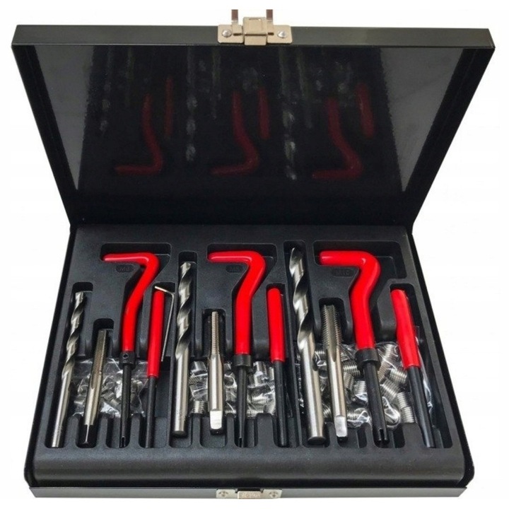 Set pentru reparat filete M6, M8, M10, 88 piese, Verke