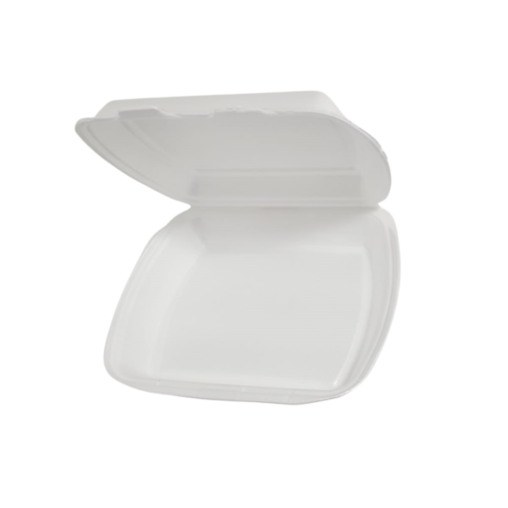 Set Caserola din polistiren alba cu 1 compartiment, 235x195x65, 200 buc