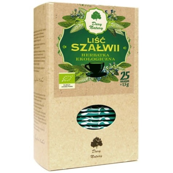 Dary Natury bio zsályalevél tea, 25 tasak, 37,5 g