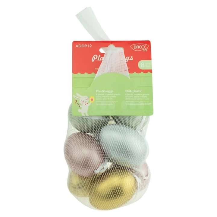 Accesorii Craft - AD912 Oua plastic culori metalizate