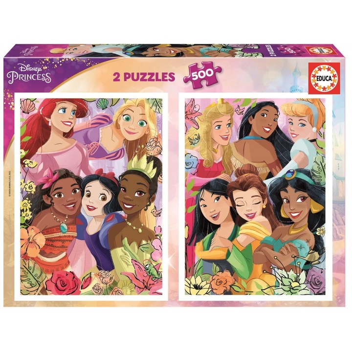 Educa puzzle, Disney hercegnők, 2x500 darab