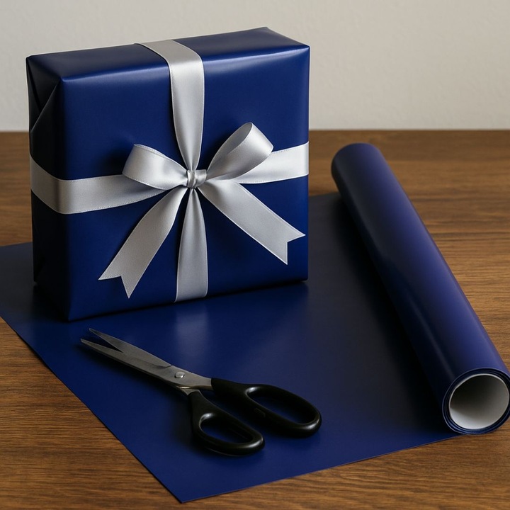 Hartie ambalat cadouri 200x70cm Albastru-Uni Tutocolore