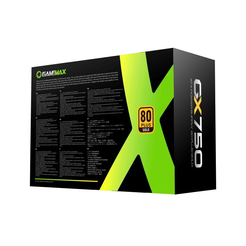 Gamemax GX Modular Tápegység, 80+ Gold, 750W - eMAG.hu