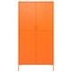 Sifonier, vidaXL, Otel, Portocaliu, 90 x 50 x 180 cm