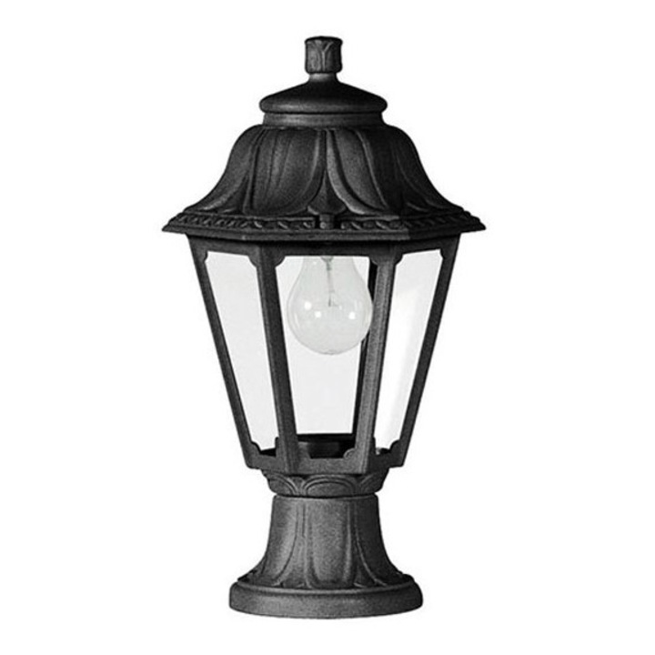 Lampa de gradina, Fumagalli, Mikrolot/Anna, 12W, E27, Negru