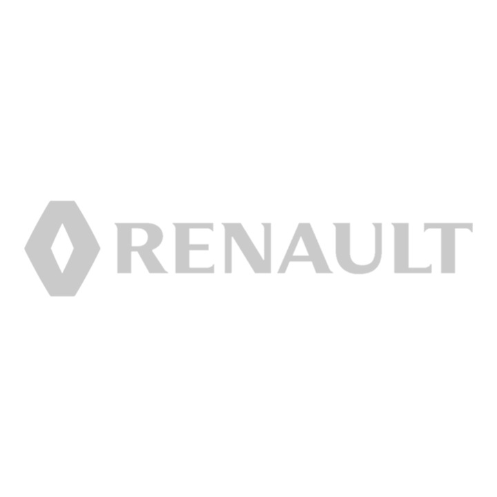 Set 4 stickere auto pentru maner usa Renault, 9x2 cm, Alb