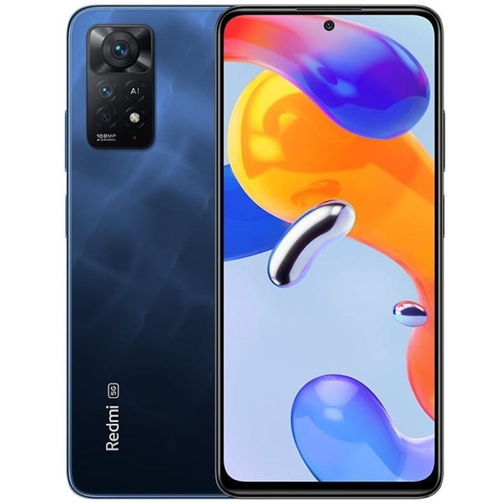 Telefon mobil Xiaomi Redmi Note 11 Pro 5G, Dual Sim, 64GB, 6GB RAM, Blue