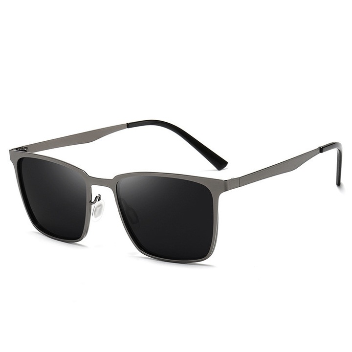 Ochelari de soare polarizati, RMEGA, Metal, Model wayfarer, Negru