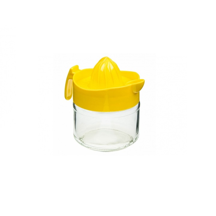 Storcator de citrice Excellent Houseware, sticla, 37.3x37x31 cm, transparent/galben