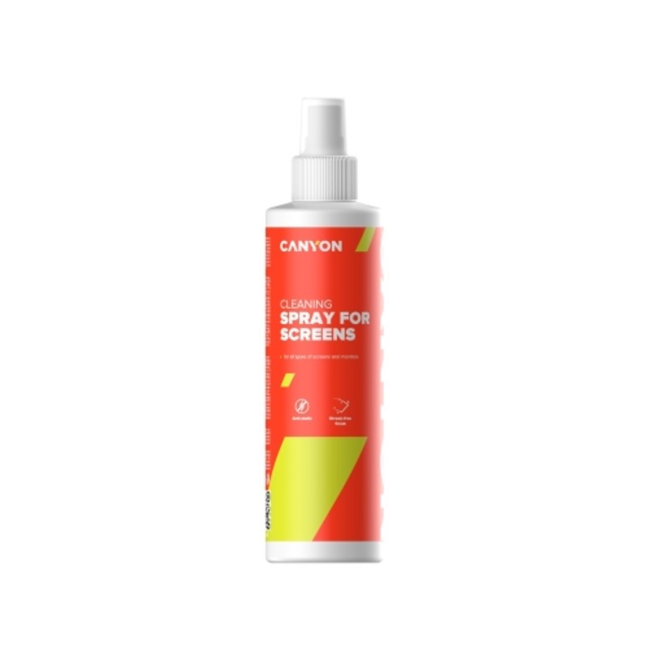 Canyon CCL21 televízió tisztító spray, 250ml, Monitorhoz, LCD, plazmához, kijelzőhöz