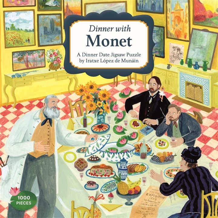 Puzzle 1000 de piese - Dinner with Monet, Carton