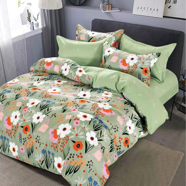 2 személyes ágynemű, finom pamut, 6 db, 2 lány, SP657