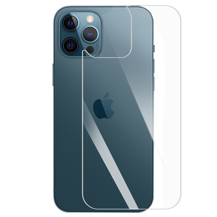 Folie spate din Sticla Securizata pentru Apple iPhone 11 Pro, Protectie Completa 9H, Anti-Explozie, Full Glue, Protection Tech, Transparent