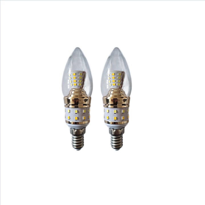 Set 2 x Becuri LED RFAN, E14, 3 Tipuri de Lumina, 3000K, 4000K, 6000K, 12W