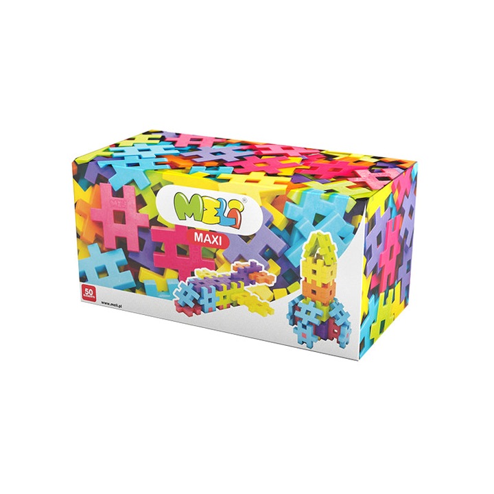 Творчески конструктор, Maxi 50 големи части, Meli