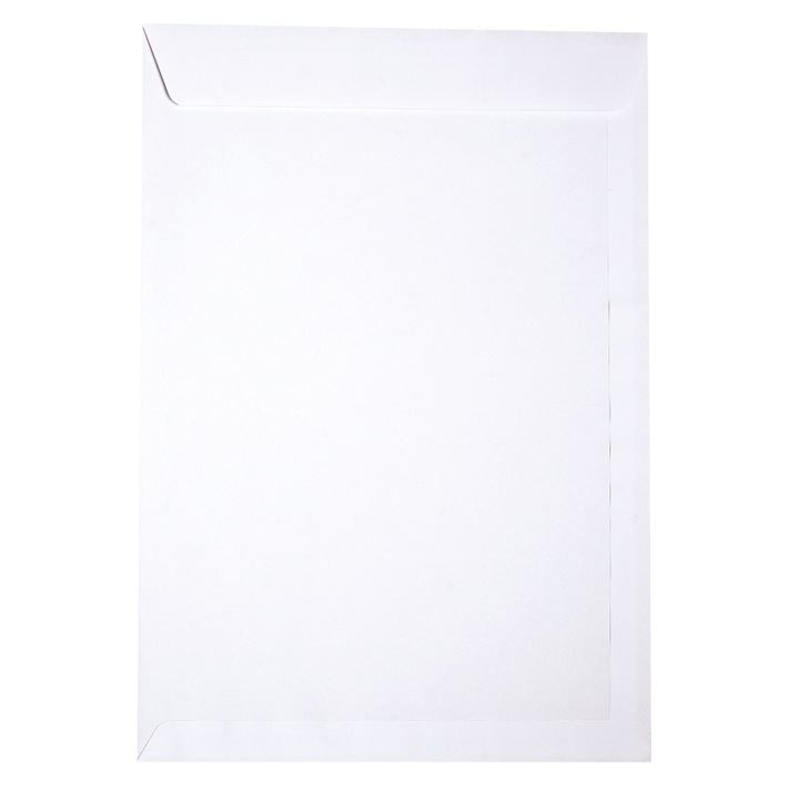 Пощенски плик B4, Бял, 100 броя/комплект